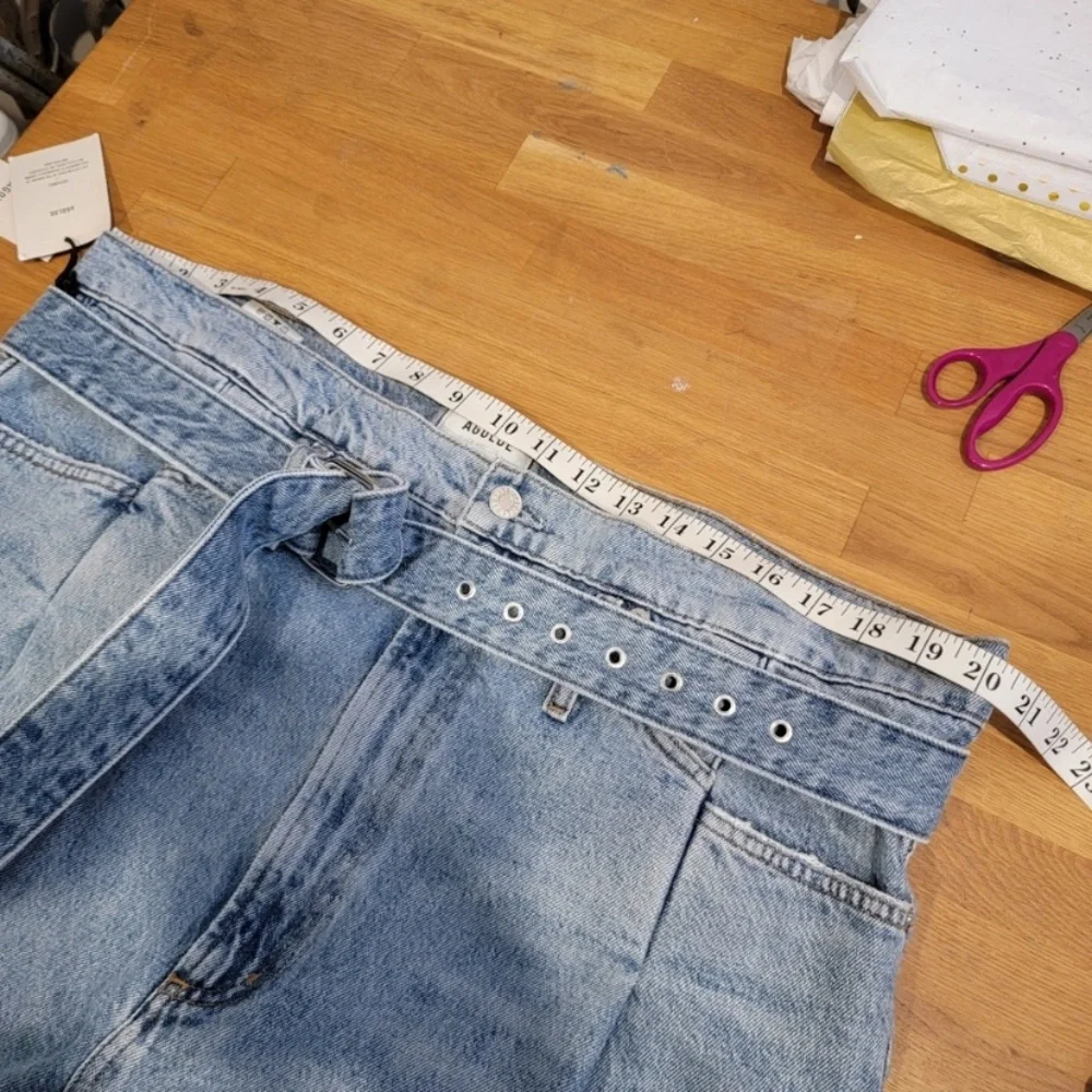 Agolde Reworked 90's Cinched Paperbag High Rise Straight Jean In Revival… - Picture 7 of 9